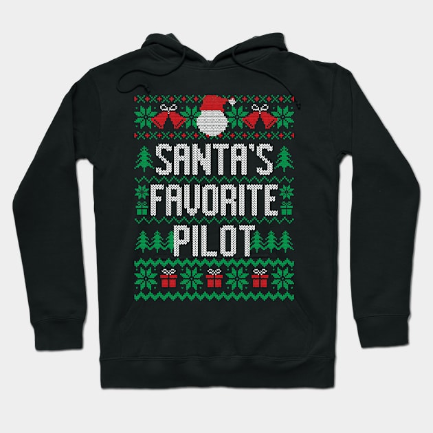 Santa's Favorite Pilot Hoodie by Saulene